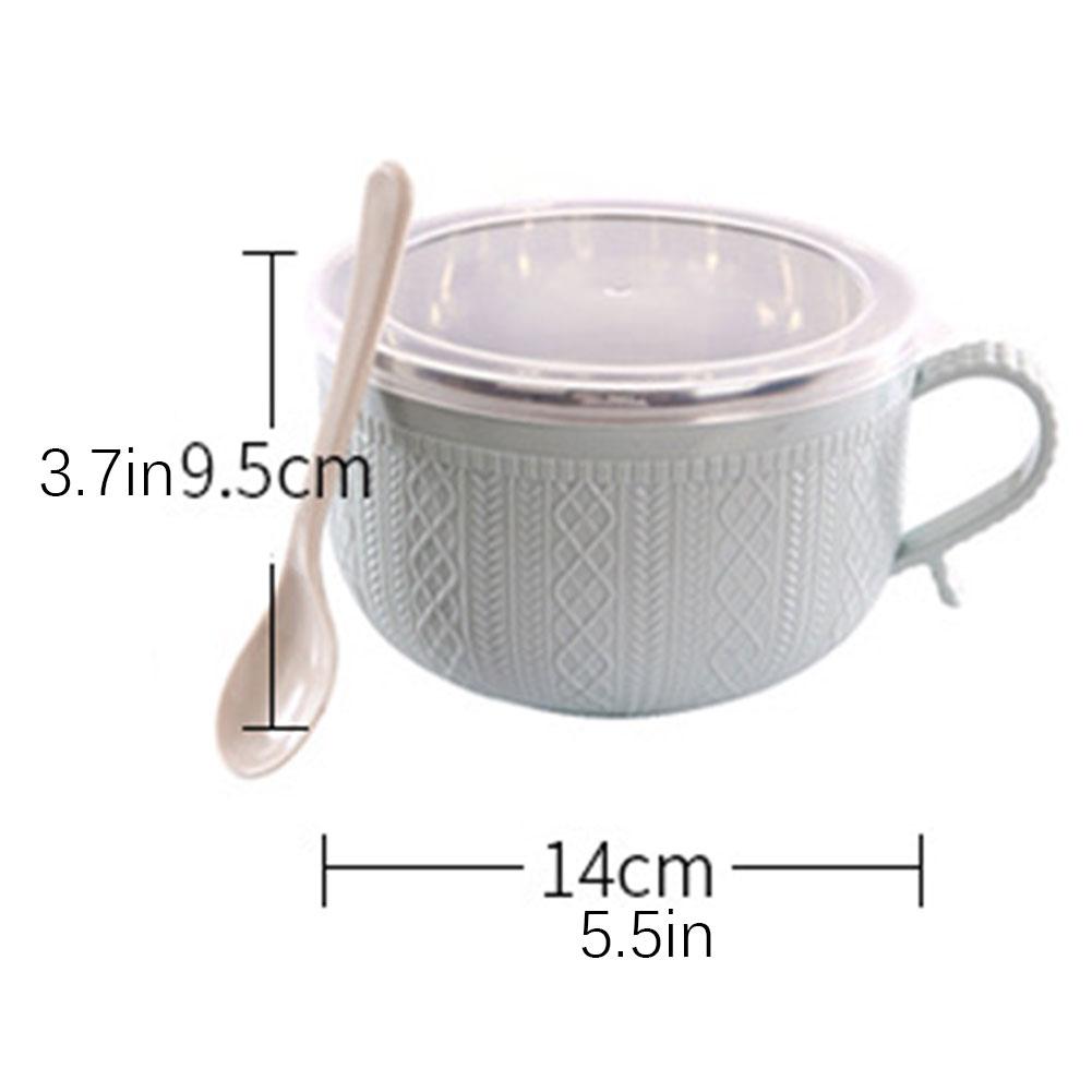

Stainless Steel Noodle Bowl,Double-layer Lunch Container with Lid for Camping School,Large Durable Cup Bowl for Salad Fruits синий