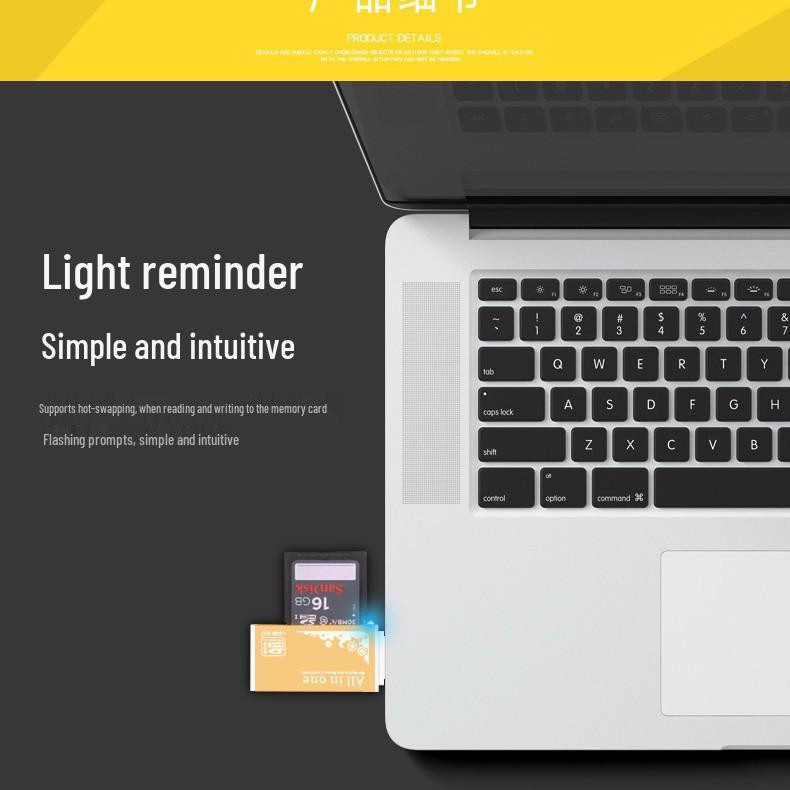 Colorful Aluminum Alloy USB 2.0 High-Speed Mini 4-in-1 Card Reader