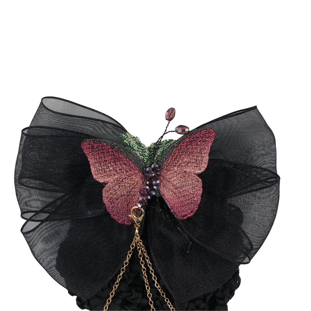 Mesh Rhinestone Women Spring Clips Korean Bun Snood Hairgrips Cover Net Professional Headdress