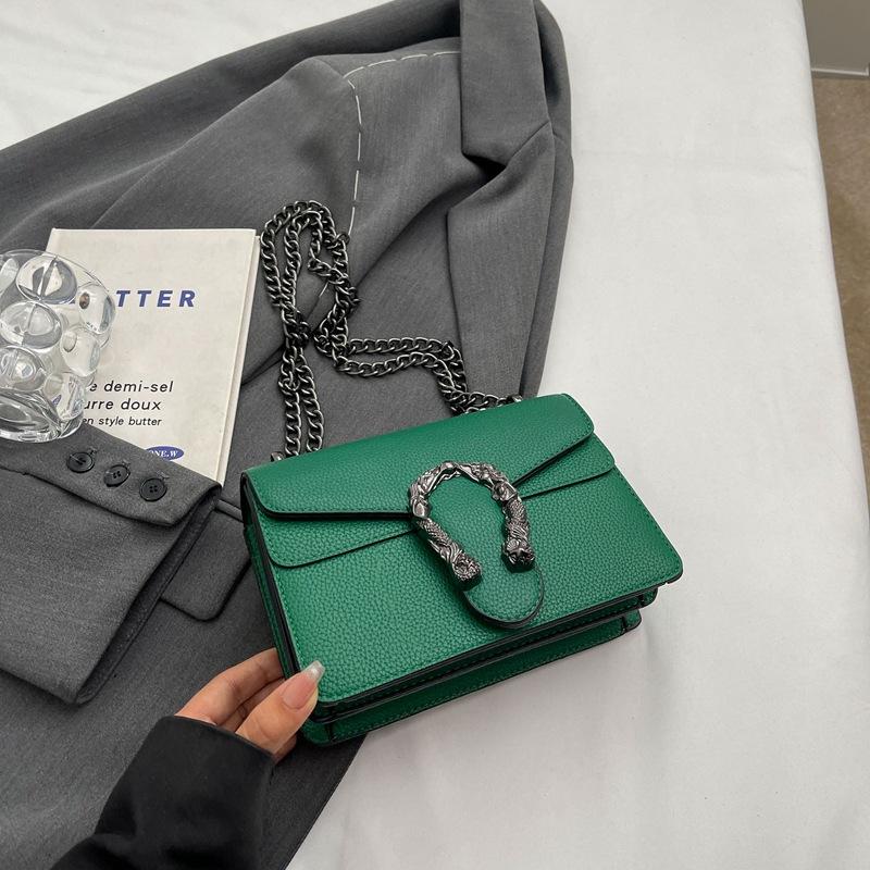 New High-end Light Luxury Solid Color Chain Bag Single Shoulder Oblique Span Trendy Women's Bag