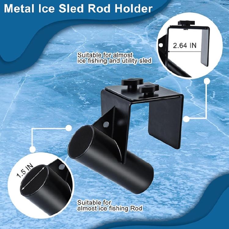 Adjustable Ice Fishing Rod Holder Adjustable Ice Houses Sled Boats Fishing Poles Storage Rack Outdoor Fishing Accessories