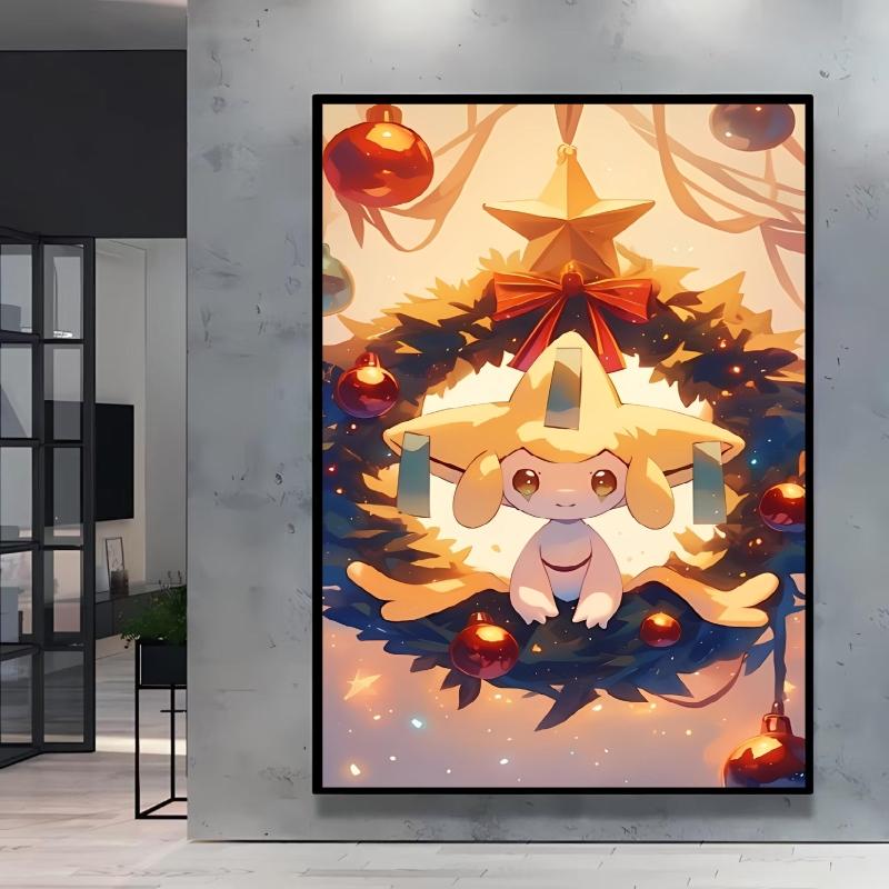 Canvas Wall Art Pokemon Pikachu Poster Prints Cute Cartoon Character Picture Classic Living Room Home Decoration Christmas Gift
