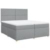 VidaXL Sommier à lattes de lit avec matelas Gris clair 200x200cm Tissu 3291380