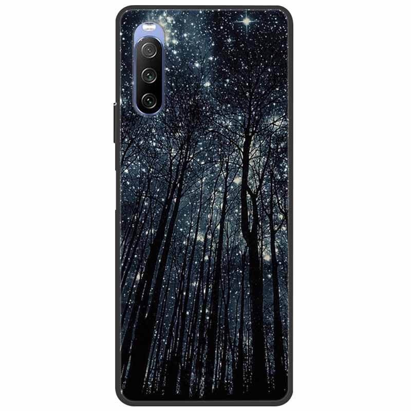 Soft Cover For Sony Xperia 10 III /5 III /1III Case Silicone Painted Marble Cat Funda Cover for Sony Xperia 1 II /10 II /5 Coque