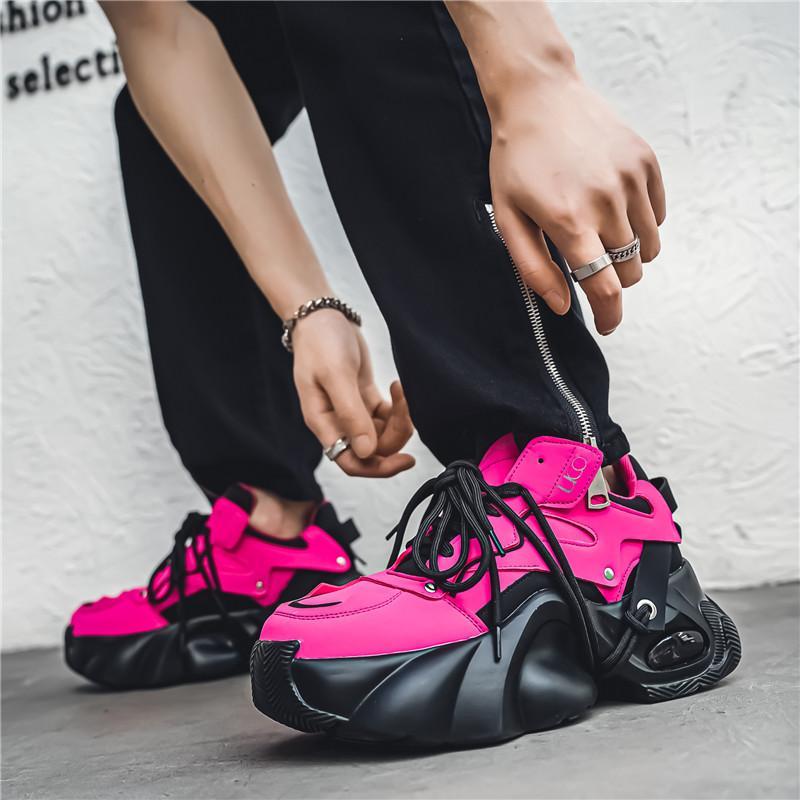 

2024 four-season flying woven breathable thick-soled heightening dad shoes, youth trendy tooling, sports and leisure shoes live broadcast 39 білий