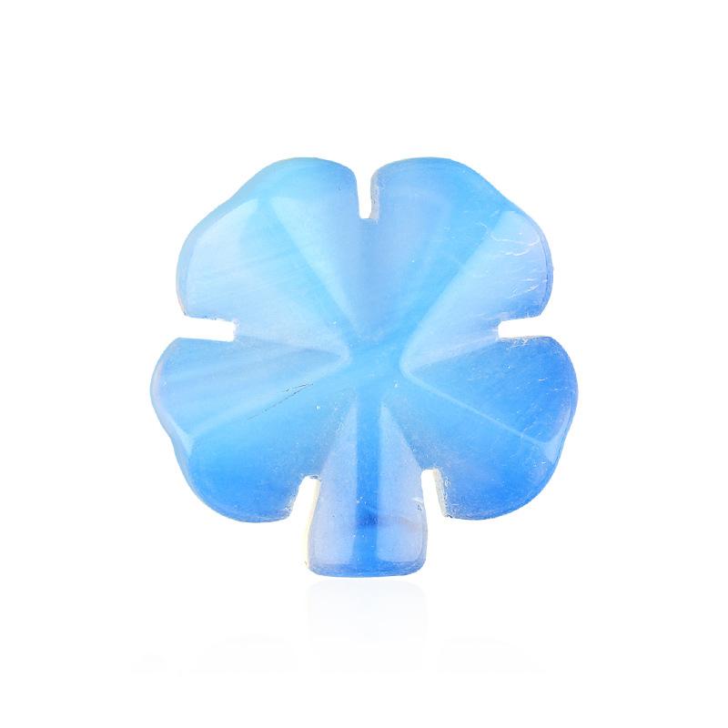 1pc Natural Stone Four Leaf Clover Carving Figurines Ornaments Reiki Stone Crafts Home Tabletop Decoration Gift