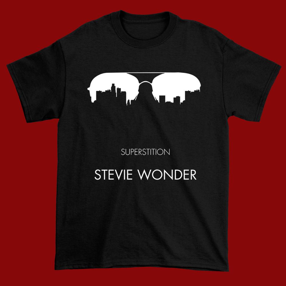 Stevie Wonder Shirt Hip Hop  Black Unisex S-234XL T-shirt Unisex T-Shirt XXXL