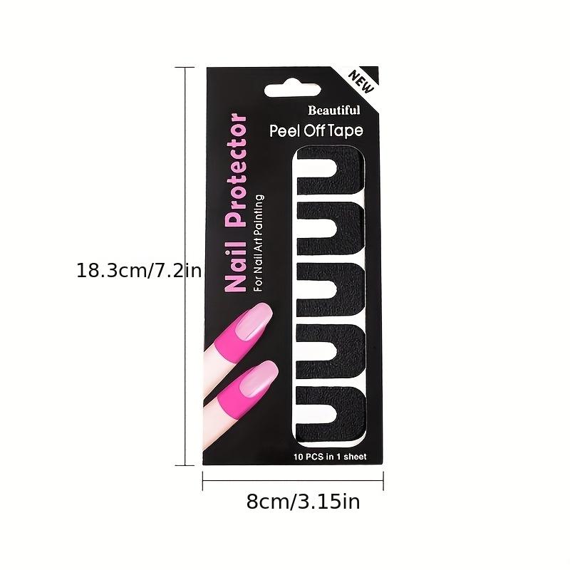 

U-Shaped Nail Protection Stickers Odorless Latex Nail Protector Anti-Stain Nail Art Painting And Printing - Flexible Nail Art Tools