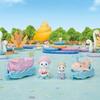Sylvanian Families Amusement Park Vehicle Set - Boat & Dolphin - Ko-80 ST Mark Certified, Ages 3 and Up, Toy Dollhouse, Sylvanian Families, Epoch