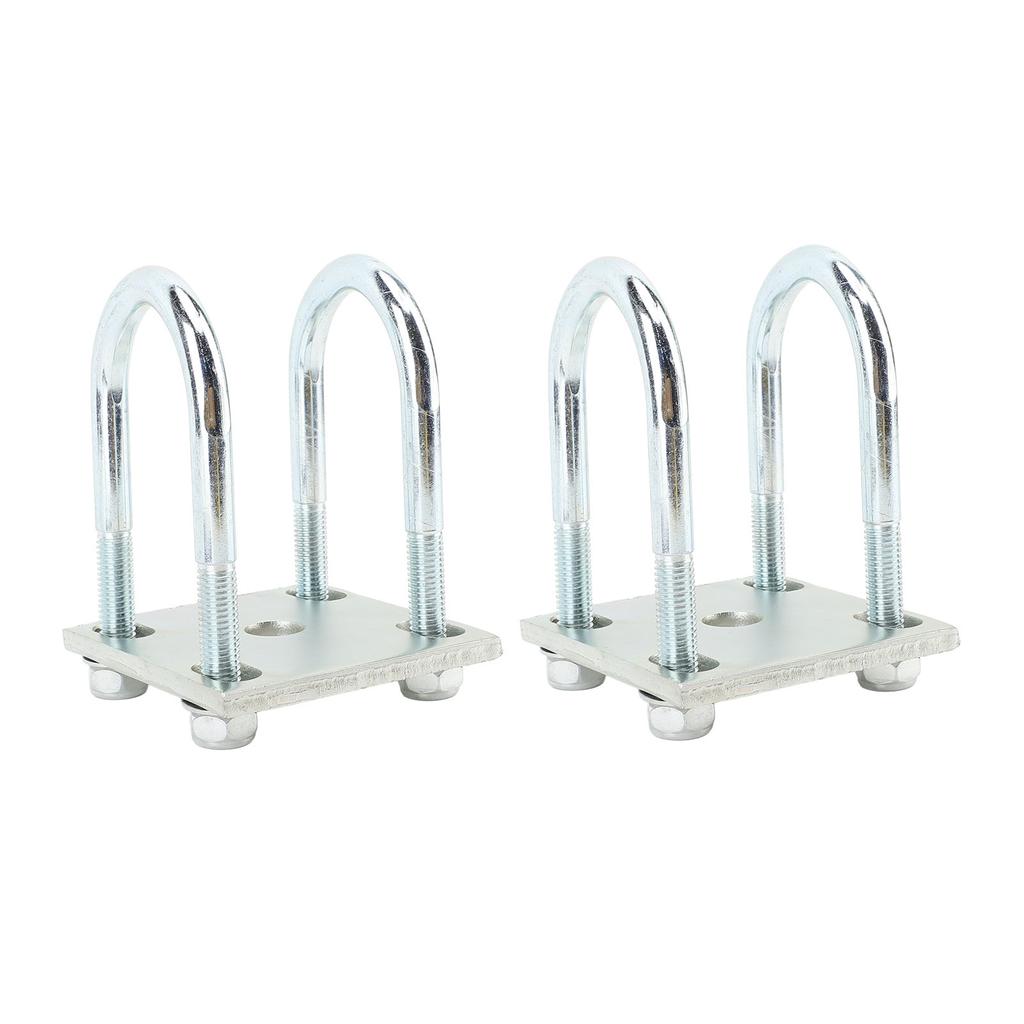 2 Set Kit Șurub U Metal Axă Arcuri Lame Șuruburi U Capacitate Portantă 150lbs cu Placă pentru Remorcă Barcă Ponton pentru