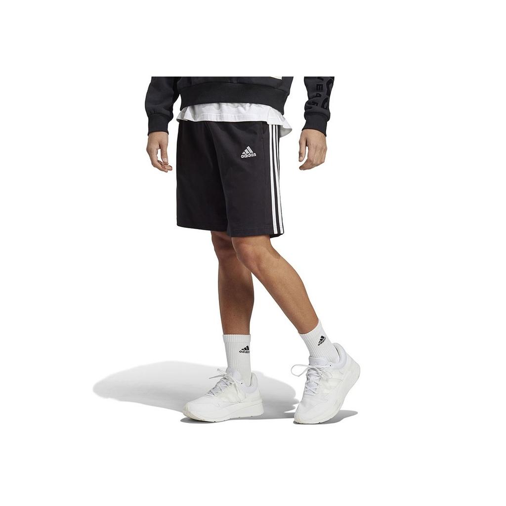 Adidas Logo Stripe Print Shorts Men Bottoms Black IC9382