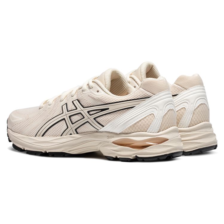 Asics Gel-Flux Comfortable Cushioning Fabric Synthetic Leather Durable Resilient Low-Top Short Distance Running Shoes Women Sneaker Beige 1012B464-200