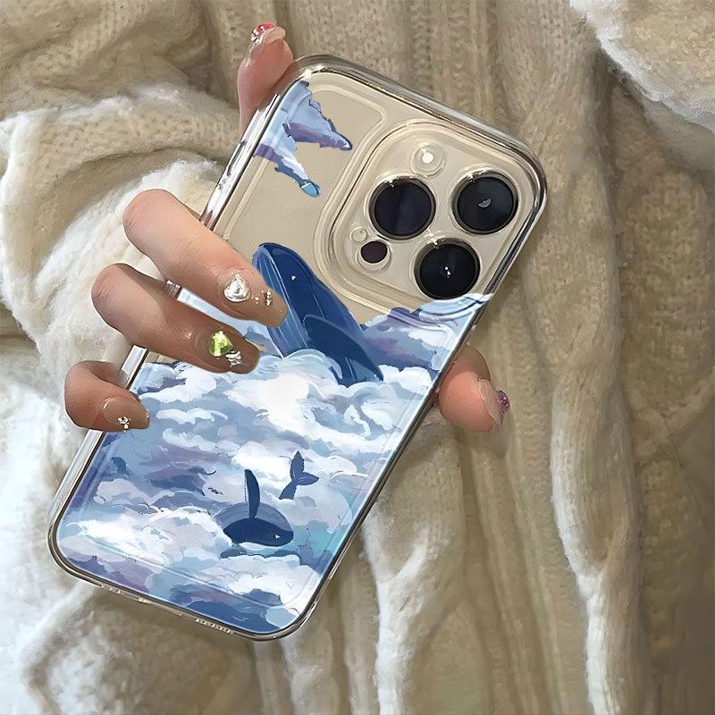 Whale Pattern Transparent Phone Case For Xiaomi Redmi Note 15 13 14 Pro Plus 5G 4G 12 Pro 12S 15C 14C 13C 12C 10C A5 Shell Cover
