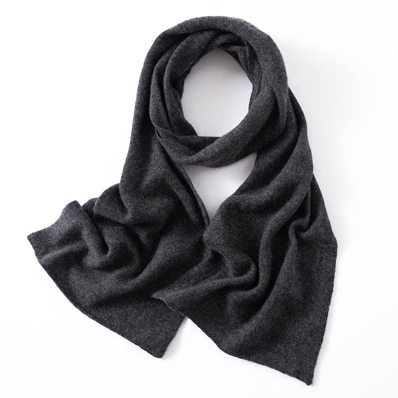 Women's 100% Pure Cashmere Solid Color Knitted Scarf