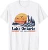 Lake Ontario Retro Sunset Vintage T-Shirt