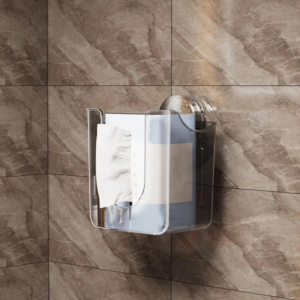 Plastic Wet Wipes Storage Box Punch-Free Tissue Storage Box Wipes Holder  for Bathroom