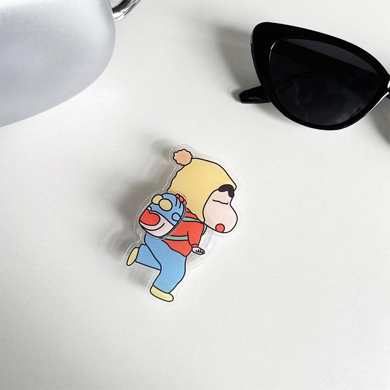 Cartoon Cute Little New Snot Dumby Can Rotate Mobile Phone Airbag Bracket Wind Back Sticker Ring Niche