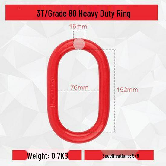 Heavy Duty Lifting Chain Connector with Eye Ring and Snap Hook
