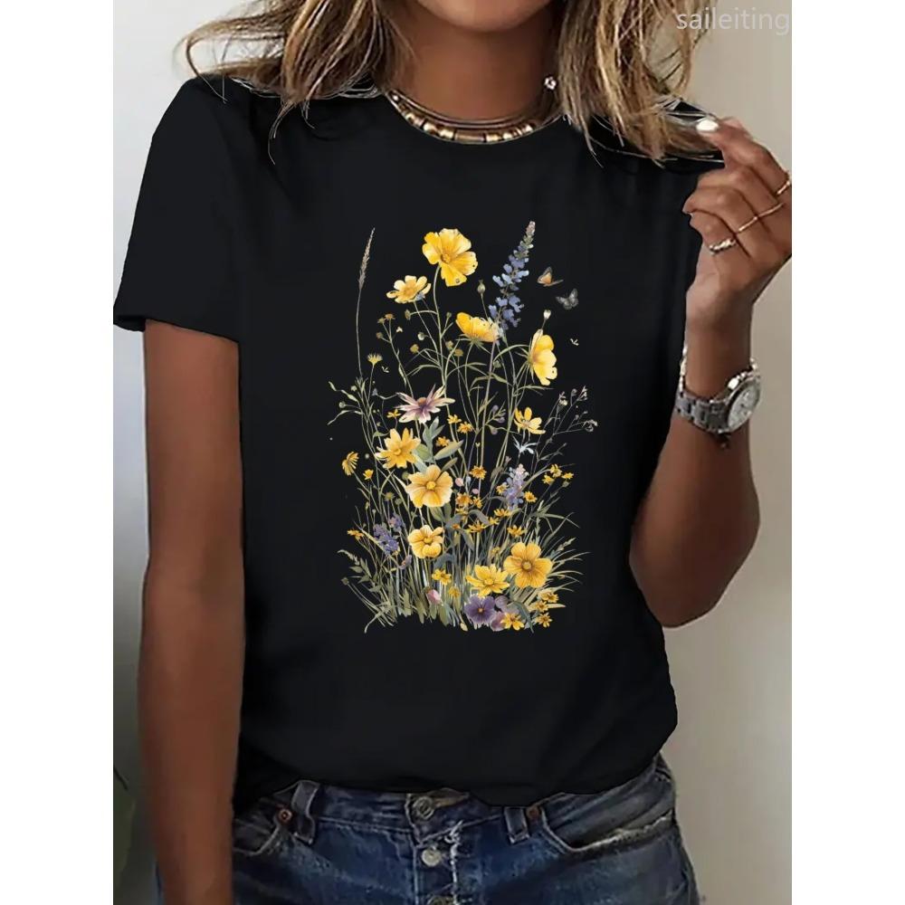 

Повседневный крой для весны и лета, новая женская повседневная мода, летняя футболка с коротким рукавом, уличная одежда Харадзюку, эстетика футболок 6XL