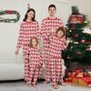 Christmas Parent-child Outfit Letter Print Long-sleeved Trousers Pajamas Set Striped Color Matching Home Clothes