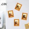 Cute Pumpkin Spooky Ornaments Wooden Black Cat Fridge Magnet, Seasonal Cartoon Kitchen Bathroom Decor, Autumn Home Decorations Theme Photo Frame