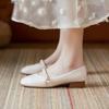 Women's Shoes Autumn New Round Head Mary Jane Women's Shoes Autumn Thick Heel Pearl Soft Sole Versatile Single Shoes Women