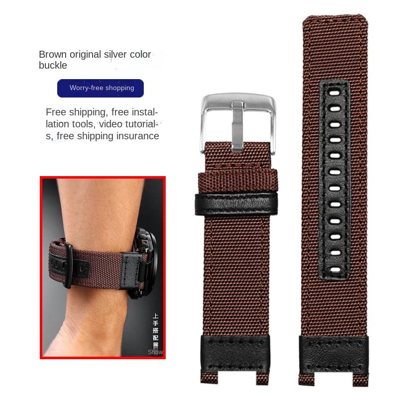 For Casio g-shock GST-B100/GST-S100G/GST-W300G/GST-400G//W330 GST-410 men s Nylon canvas watch strap sports waterproof band