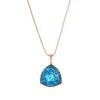 Style Adopts Austrian Imported Crystal Collarbone Necklace Plated Shield-Shaped Pendant Super Flash Jewelry
