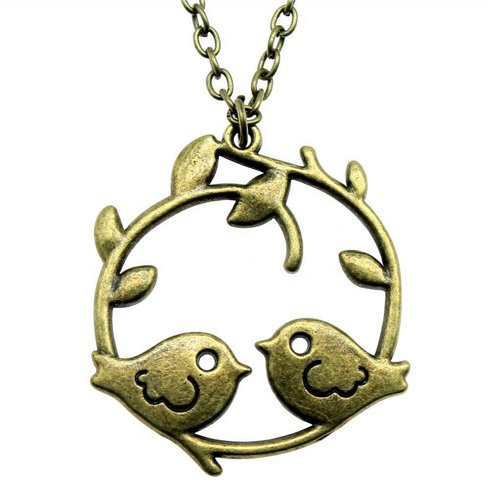 Peacock Pendant Bird Necklace Owl Ethnic Boho Jewelry for Female 45cm or 70cm Long Chain