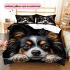 Black Papillon Pattern Bedding Home Decoration Birthday Gift (1 * Duvet Cover + 2 * Pillowcase, Without Core)