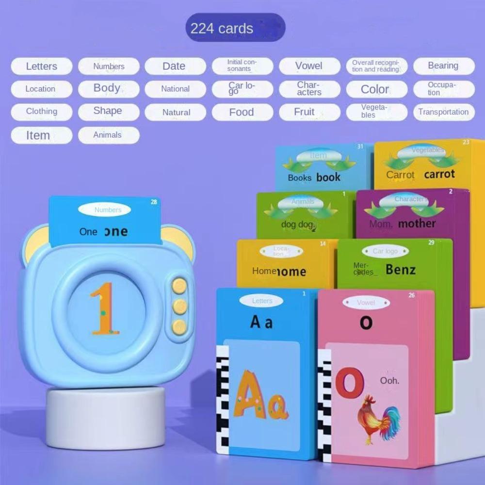 Jazykové učení angličtiny Flashcards Interaktivní dětské audio elektronické karty Kniha Dětský dárek