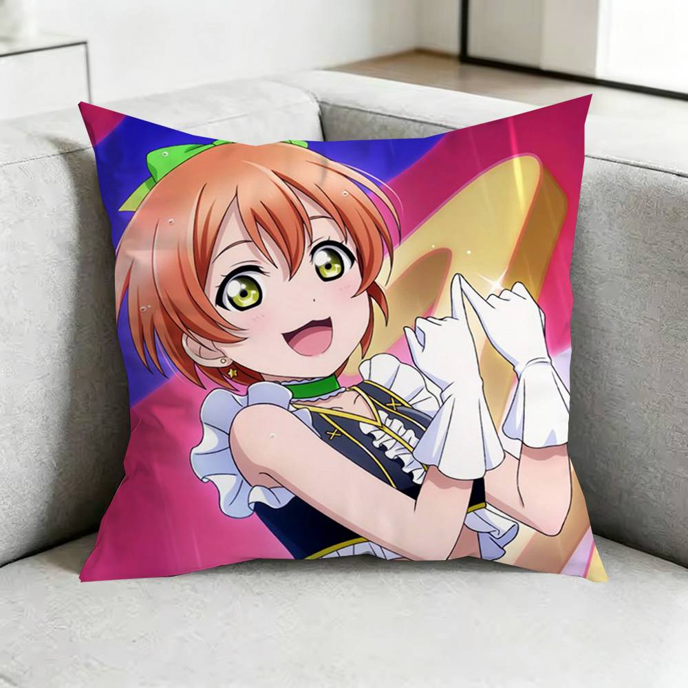 LoveLiveE School Idol Project Pillow Case Square DoubleSided Sofa Cushion Cover Bedroom Bedside Pillow Gift