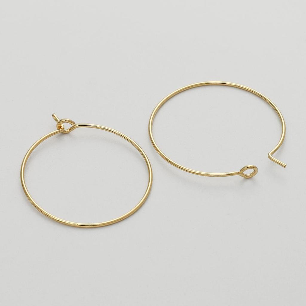 1pair 15/20/25/30mm Brass Hook Earring for Women Grils Earring Hook Findings