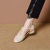 zapatos de mujer women cute round toe black hollow out spring comfort square heel shoes lady casual work shoes ab617