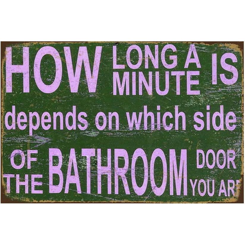 Husienzn Retro Funny Bathroom Tin Sign Metal Poster Vintage Wall Décor, Would Poop Here Again, Humor Wall Art Decor Cute Decorations Gifts for Home tph-322