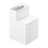 Yamazaki Jitsugyo Replacement Brush with Storage Flushable Toilet Brush Stand White Approx. W11XD12XH17cm Tower Toilet Brush Case Toilet Cleaning