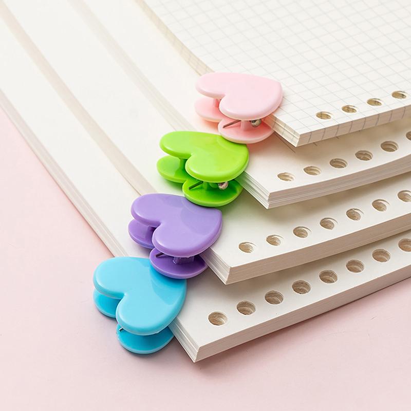10Pcs Heart Shape Bulldog Grip Clips Food Bag Sealing Clamp Paper File Ticket Binder Photo Organizer Kitchen Office School