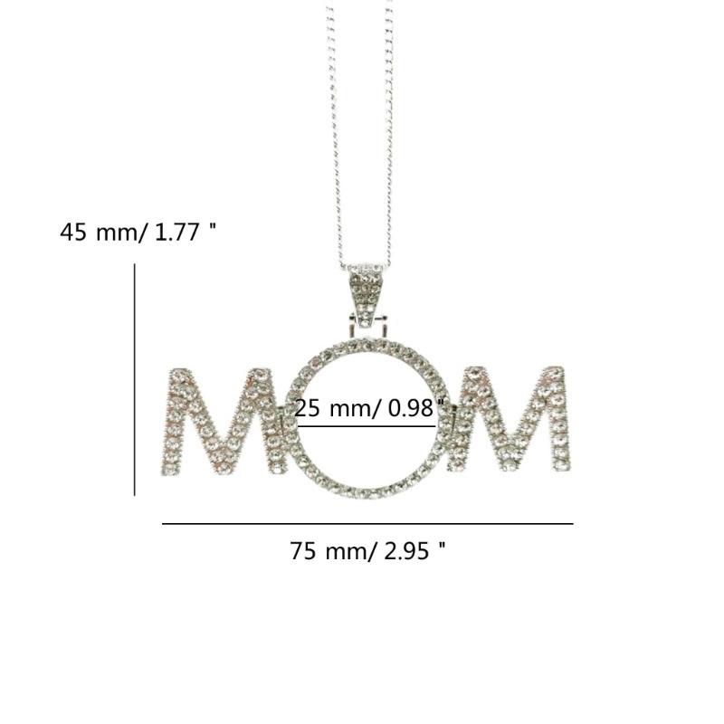 Sublimation Necklace MOM Pendant Neckchain Stylish Heat Transfer Clavicle Chain Elegant Accessories for Women Girls