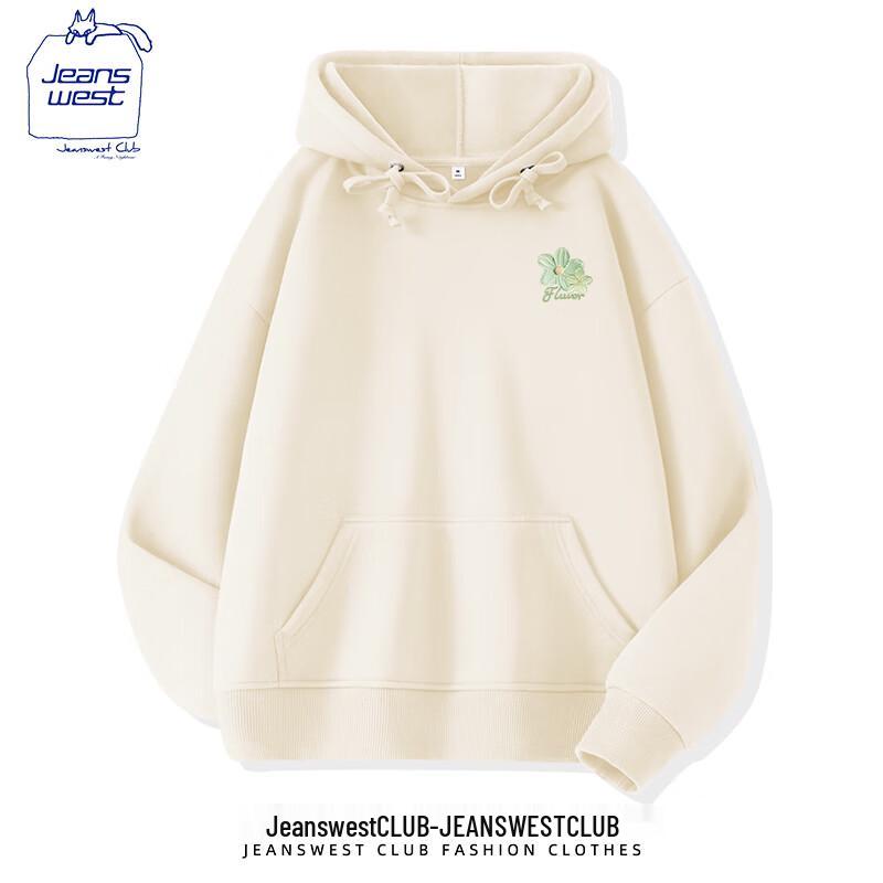 JEANSWEST CLUB Unisex Loose Fit Hooded Sweatshirt