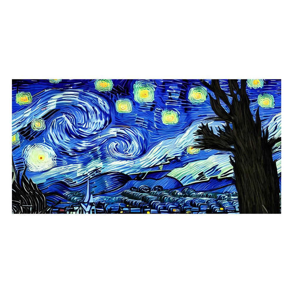 Abstract Starry Sky Canvas Paintings Works Print on Canvas Poster Decorative Pictures for Living Room Mural