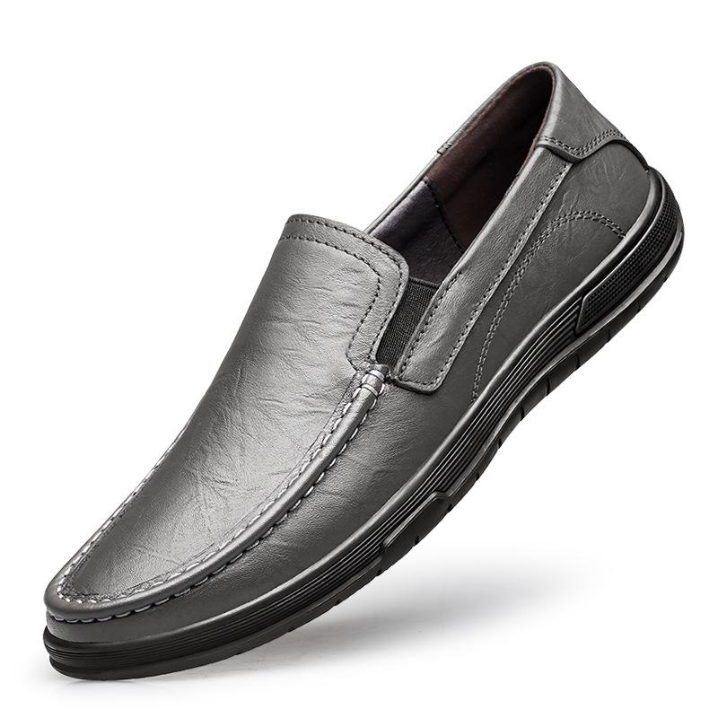 Men s Summer Breathable Cowhide Leather Driving Shoes 39