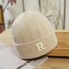 Hat Women's Winter New Korean Version Wool Hat Student Letters Warm Knitted Hat Versatile Cold Hat Men