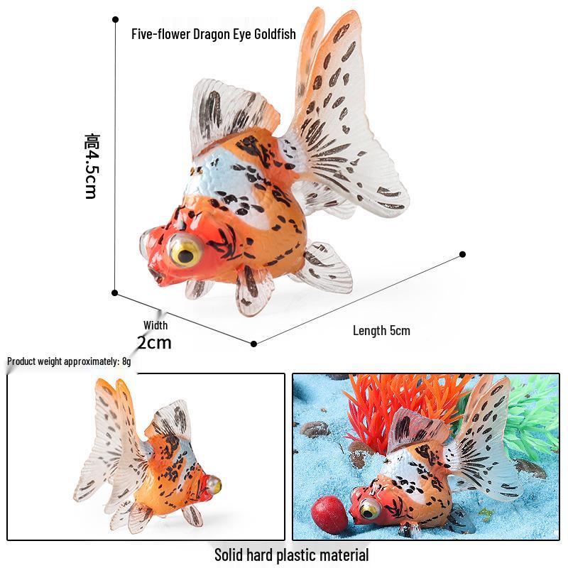 Solid Cross Water Drop Fish Simulation Toy Model - Bobo Sea Creature Ornament