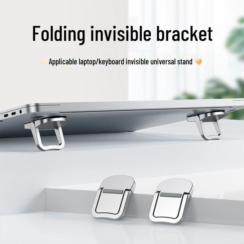 Zinc Alloy Mini Laptop Stand - Portable Cooling Riser Pad