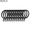 Metal Curtain Rings, Hanging Hooks for Curtains, Rods, Pole Voile, Heavy Duty Rings, 6Pcs, 96Pcs