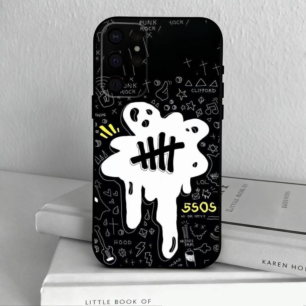 5 S-Seconds of S-Summers 5SOS Phone Case For Samsung S25,24,23,22,30,21,10,9,Ultra,Plus,Lite,FE,4,5 G Soft Black Case