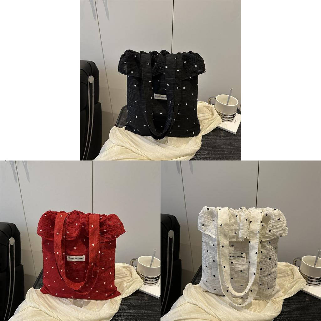 Spring Fashion Tote Bag With Ruffle Edge For Daily Use