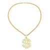 Trendy Rhinestone Dollar Sign Necklace – Hip Hop Punk Style with Creative Design