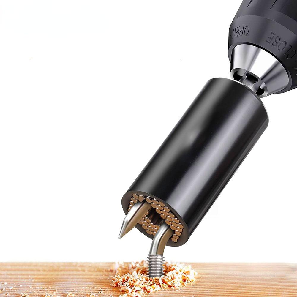 

Универсальный инструмент для головок. Набор насадок с рукояткой 7–19 мм подходит для стандартных размеров 1/4–3/4 дюйма.