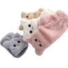 Women's Winter Cat Claw Gloves: Cute Half Finger Flip Top Fleece, Warm Plush for Students